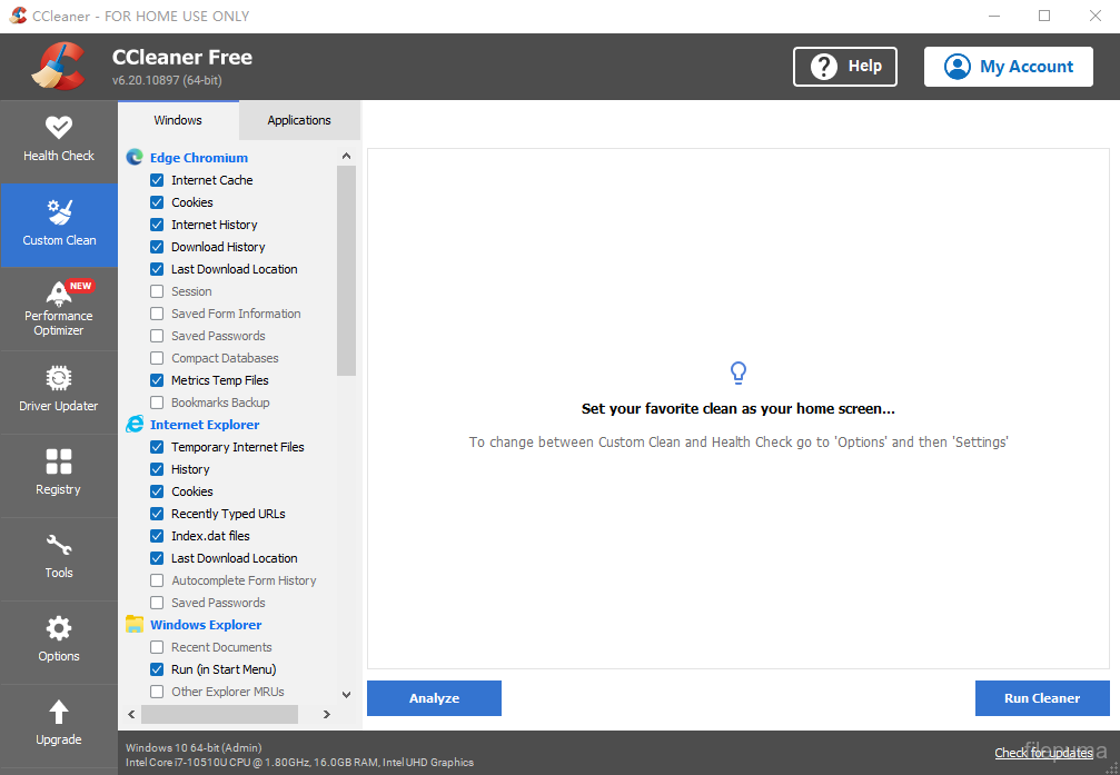 Download CCleaner 5.14 (CCleaner5.14.5493.exe) installation screenshot
