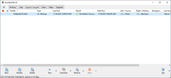 SyncBackSE screenshot