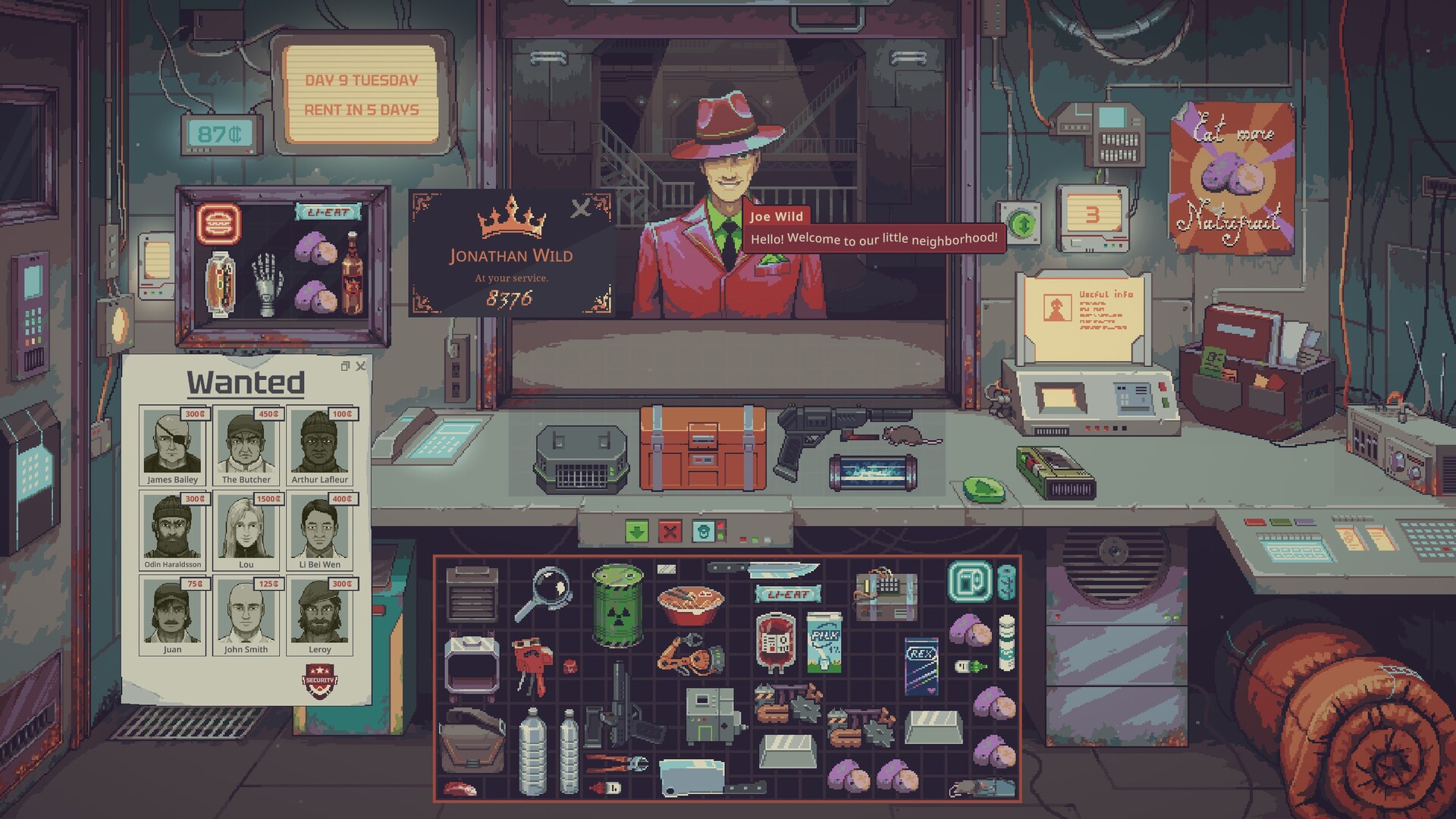 Probably Stolen - Cyberpunk Shopkeeper Sim For Window/PC screenshot