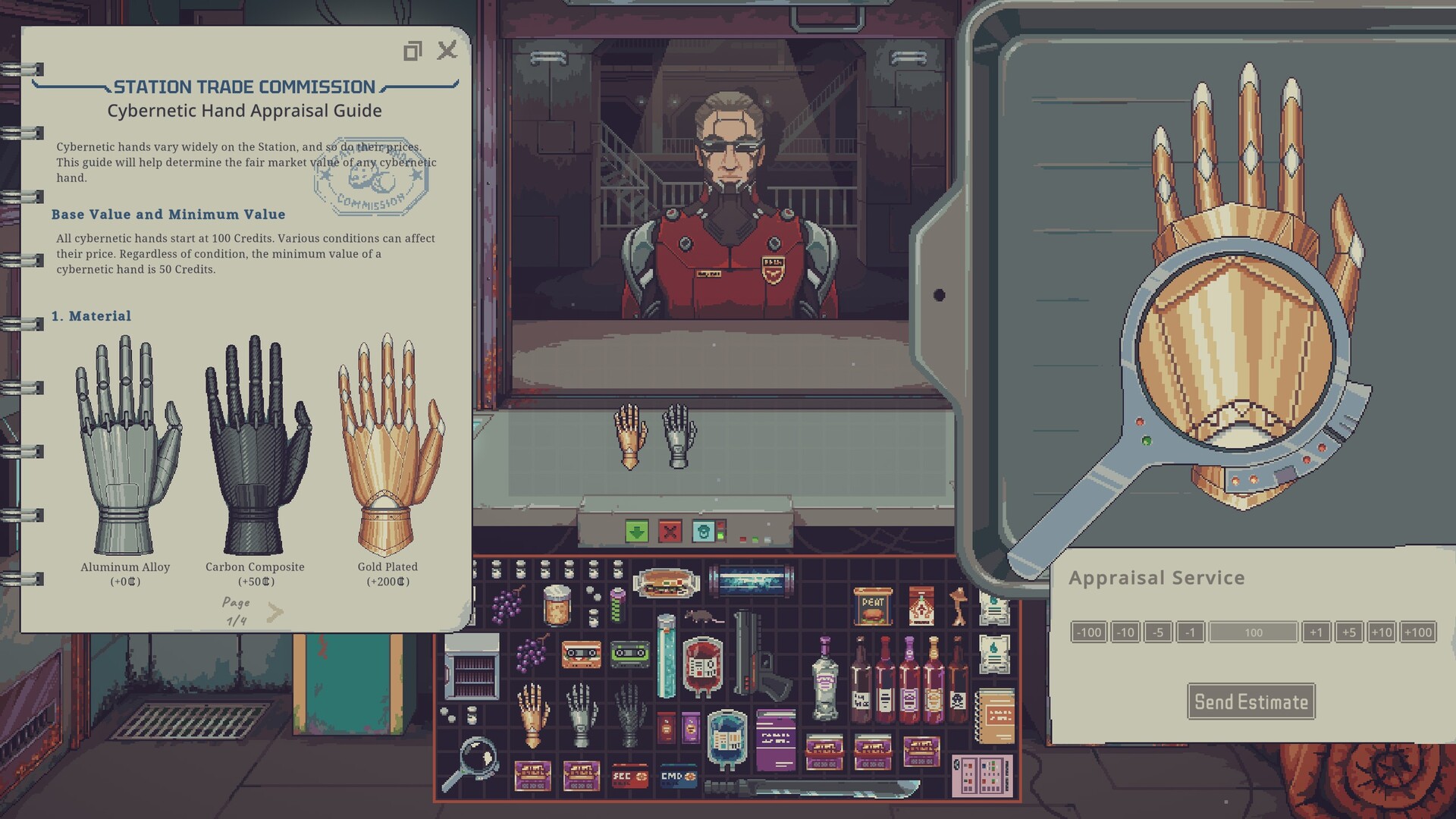 Probably Stolen - Cyberpunk Shopkeeper Sim For Window/PC features screenshot