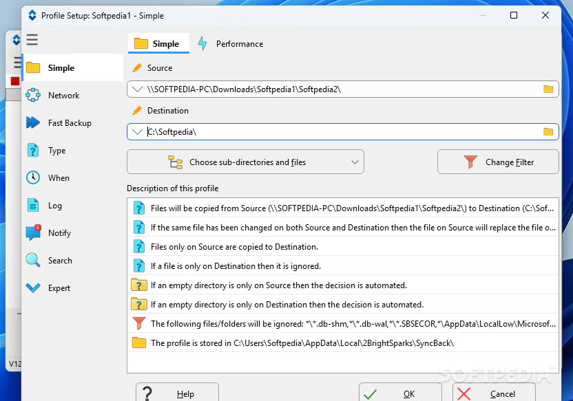 SyncBackSE screenshot